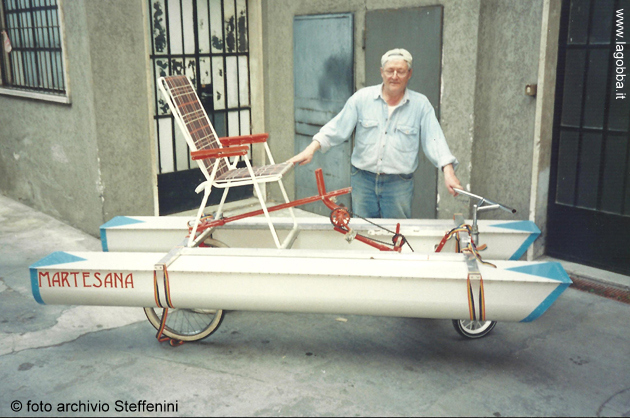 Il pedalò pronto per il varo